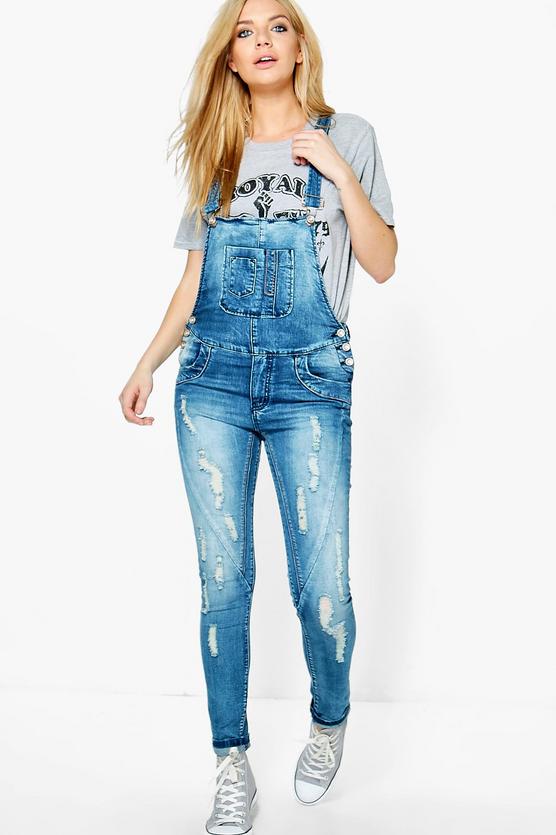 Ruth Distressed Skinny Dungarees